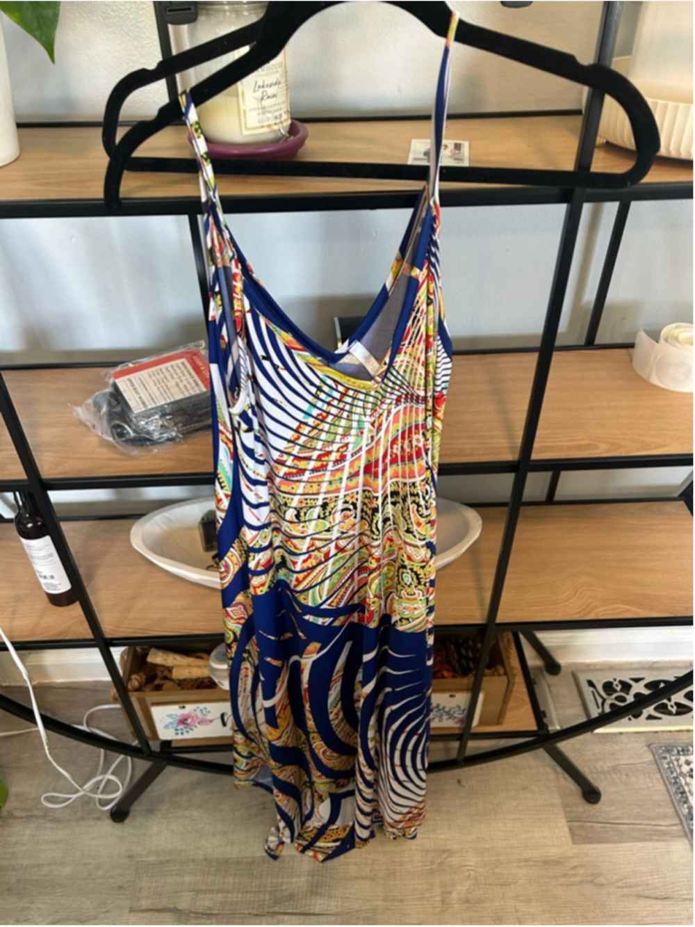 Women's Watermelon Mini Dress in Blue and White